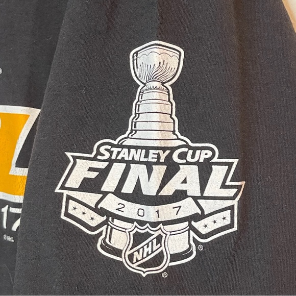Reebok 2017 stanley cup final Pittsburgh Penguins t-shirt Black XL - Picture 2 of 4